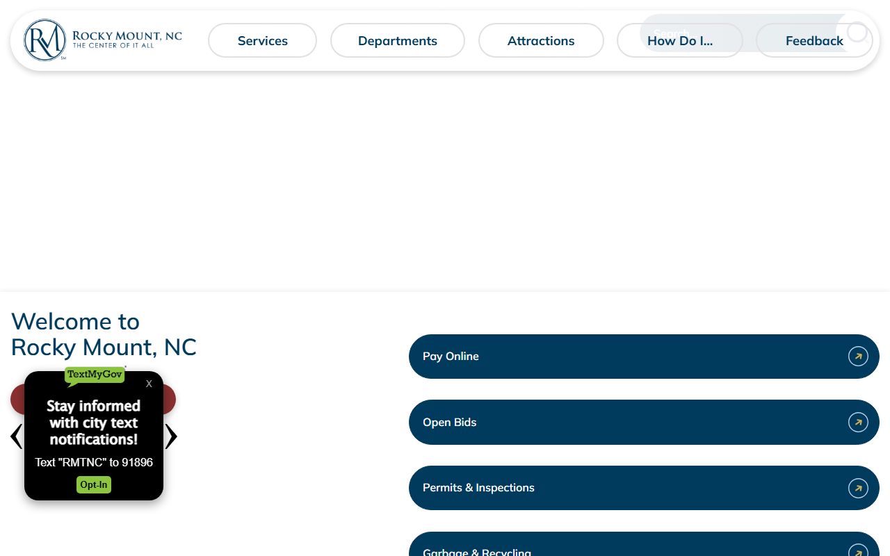 City of Rocky Mount website for traffic ticket records information