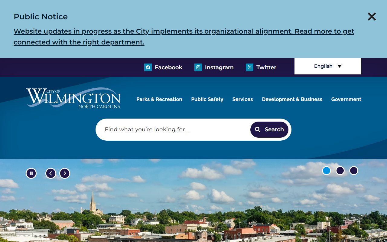 City of Wilmington website for traffic ticket records information