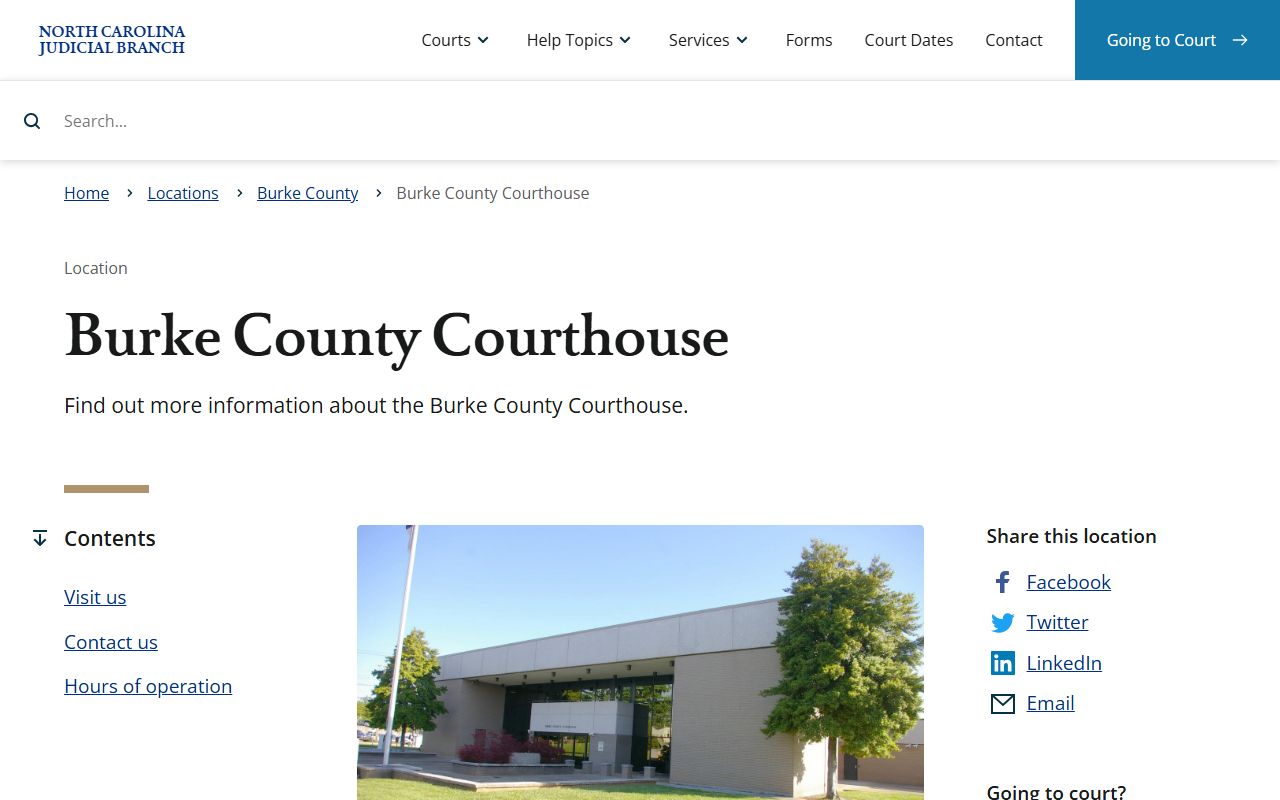 Burke County courthouse for traffic ticket records