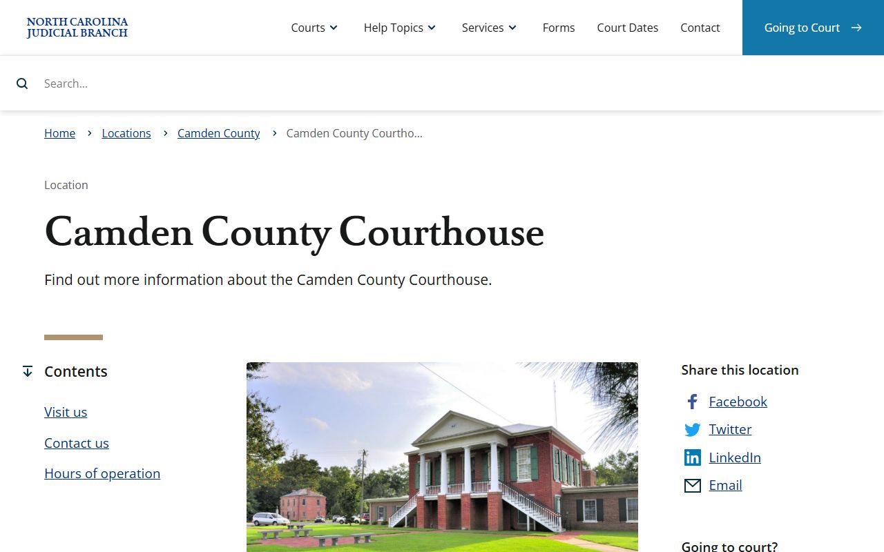 Camden County courthouse for traffic ticket records