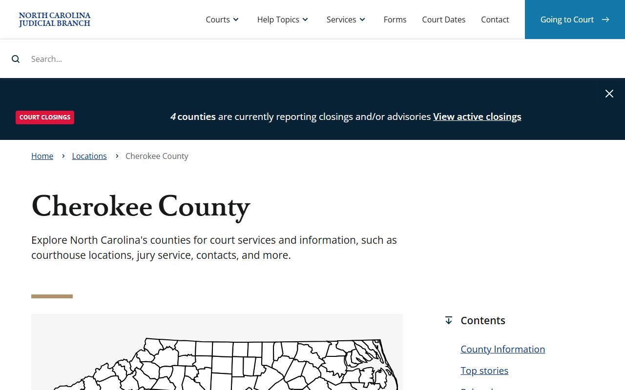 NC Judicial Branch court resources for Clay County traffic ticket records