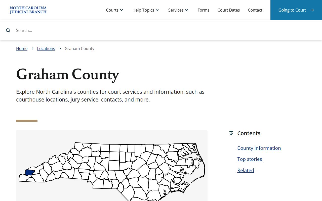 Graham County Clerk of Superior Court page for traffic ticket records