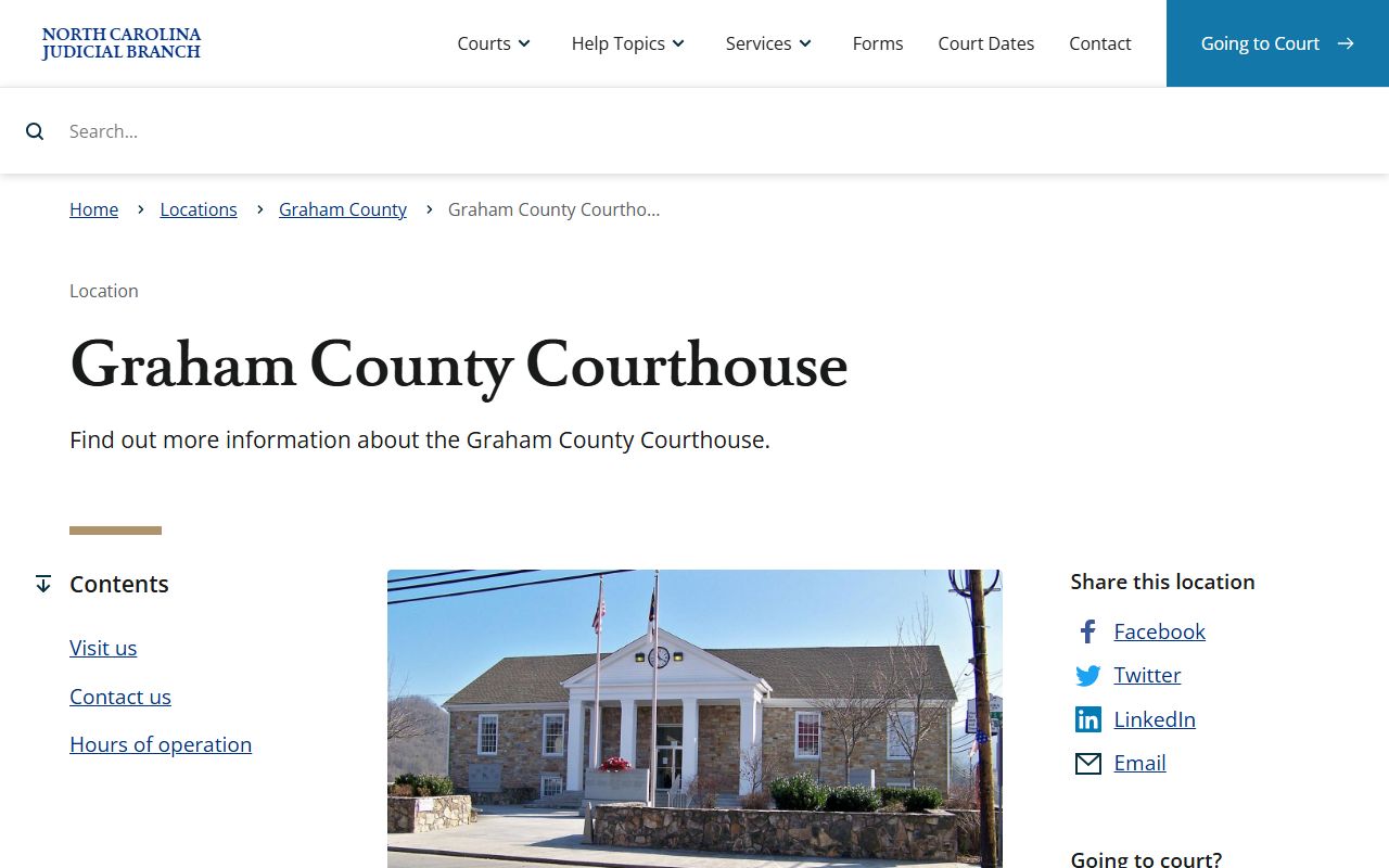 Graham County courthouse for traffic ticket records