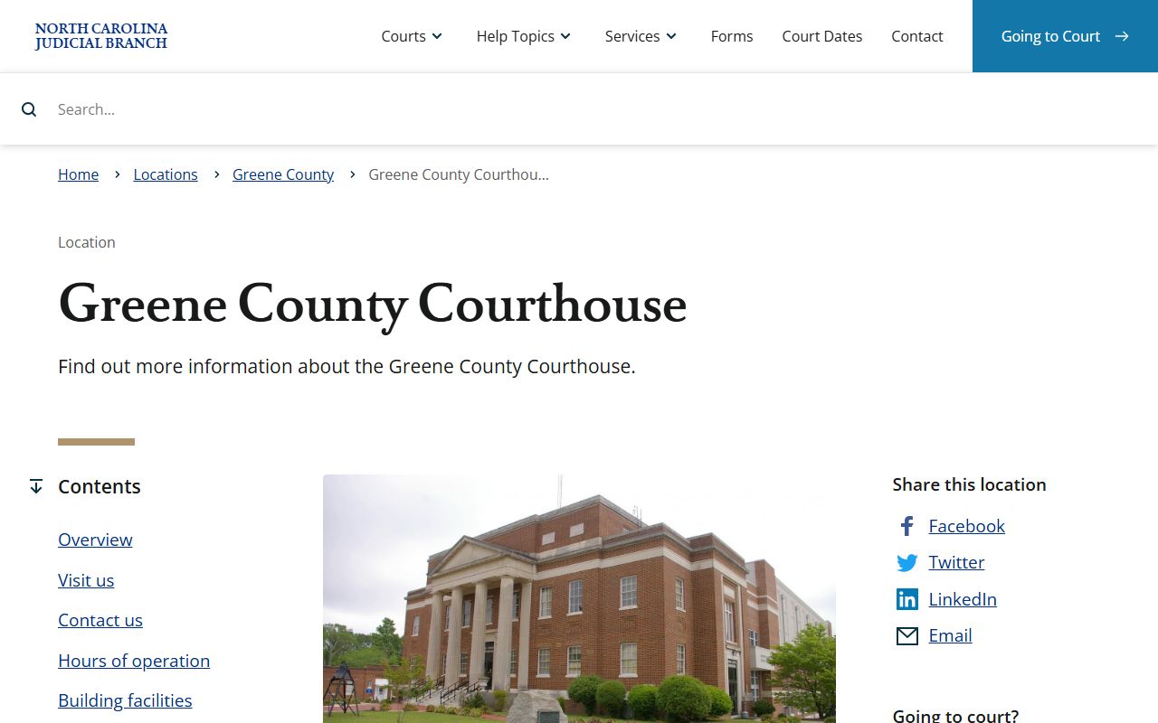Greene County courthouse for traffic ticket records