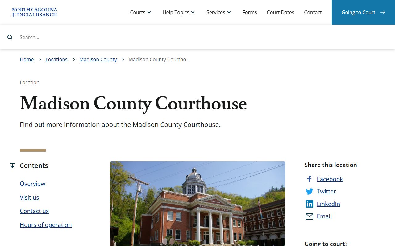 Madison County courthouse for traffic ticket records