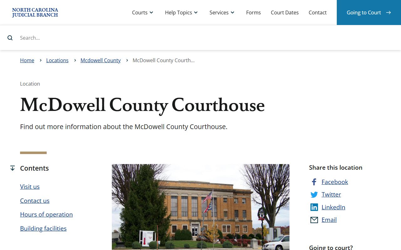 McDowell County courthouse for traffic ticket records