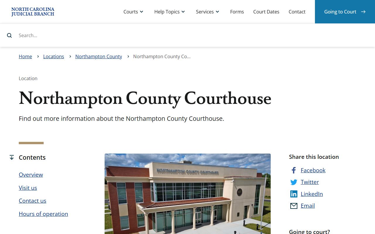 Northampton County courthouse for traffic ticket records