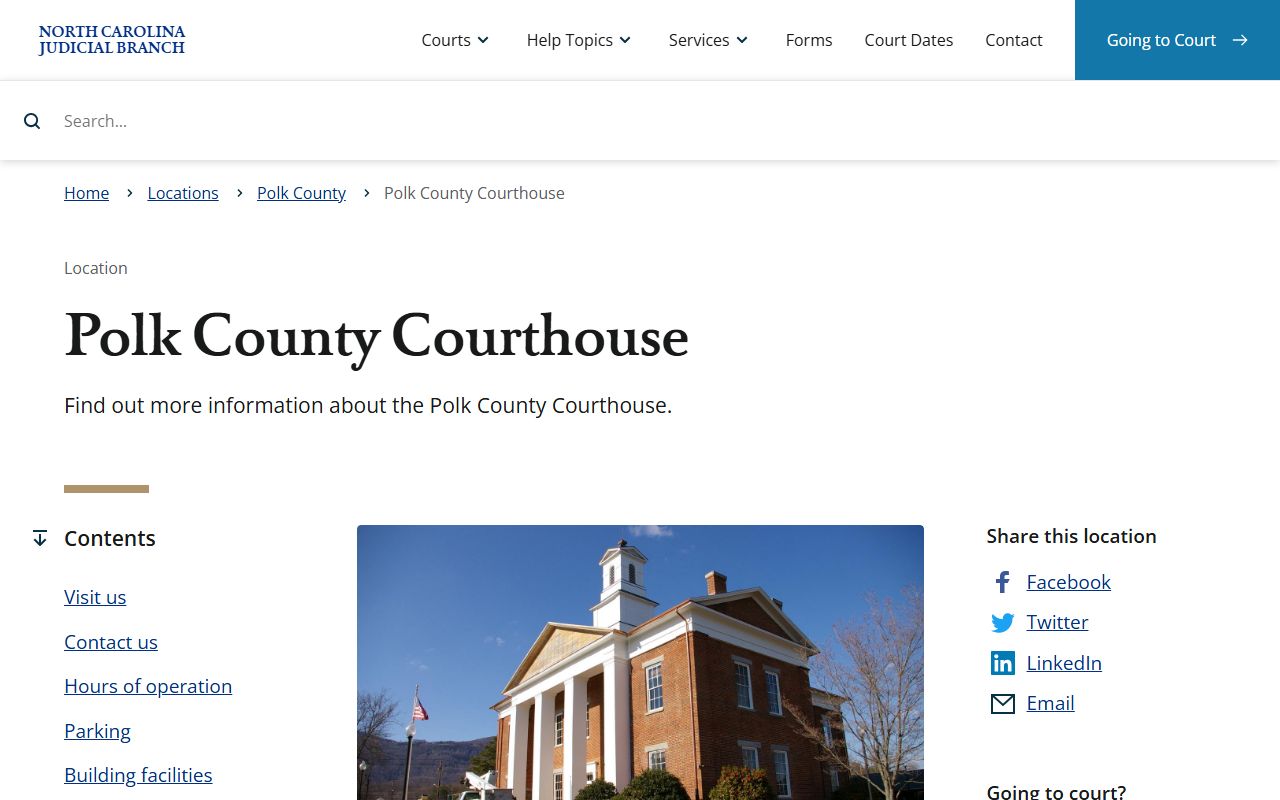 Polk County courthouse for traffic ticket records